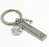 Drive Safe Stainless steel key ring A-Z ABC English alphabet key chain DIY jewelry