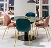 Morden simple luxury fabric dining chair velvet