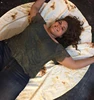 Burrito Wrap Novelty Blanket Perfectly Round Tortilla Throw Soft & Plush Giant Round Beach Towel for Kids or Adults