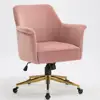Pink Office Chair Home Office Chair, Velvet Office Chair Conference Chair, Brass Base Executive Chair Wholesale Fancy Chairs