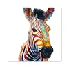 Rainbow Striped Zebra Animal Palette Knife Oil Painting Beautiful Wall Art