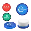 Hotel useful disposable colorful plastic mini cheap price compact round polish instant shine three sides clean shoe care sponge