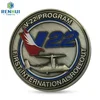 Zinc alloy metal custom souvenir aircraft antique silver style coins for Japan ground self-defense force