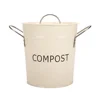 Garden Colorful Metal Household Kitchen Countertop Waste Compost Bin Bucket with Inner Bucket