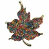 fashion Shining diamond Maple Leaves Brooches