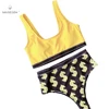 2019 Hot swimwear & beachwear two piece swimsuit high waist women tankini gold sexy girl bikini