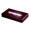 BOSHI Wooden rectangular 3d engraved crystal cube led light base