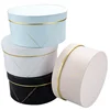 Luxury Gold Edge Gift Round Box Hotsale Waterproof Round Packaging Paper Flower Box for Girlfriend Gift