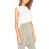 Hot sales wholesale women white plain crop top sleeveless t shirt