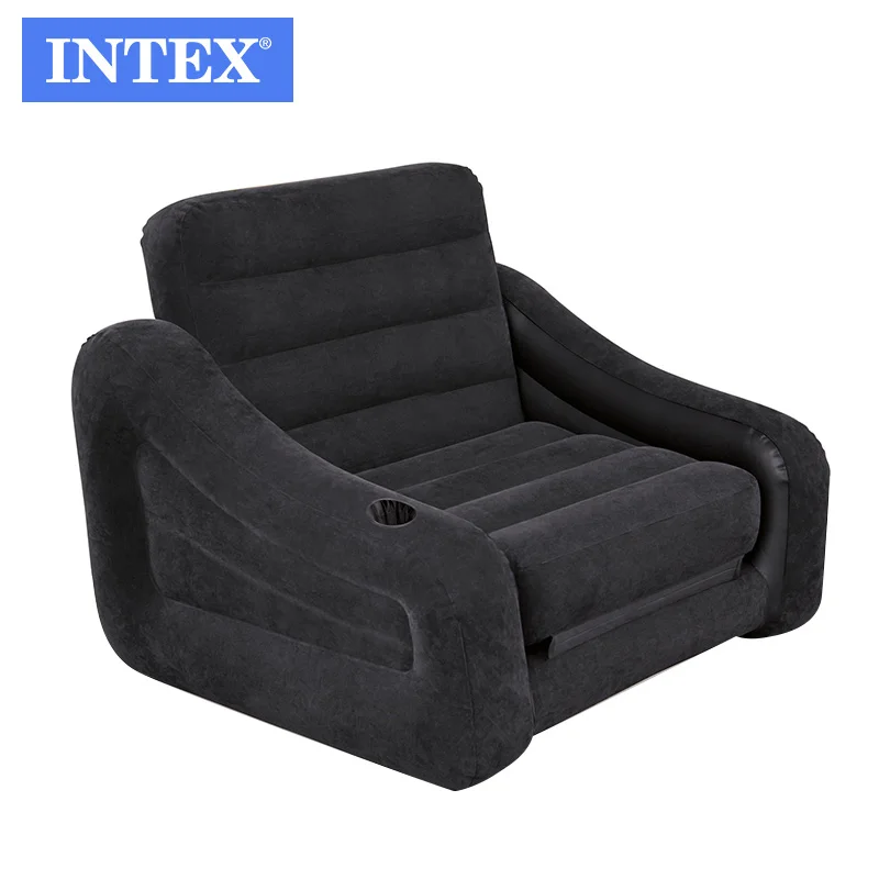 Intex 68565 Inflatable Sofa Bed Pull Out Single Seater Sofa Chair