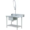 Europe Standard Stainless Steel Work Table with Sink/ Catering Stainless Steel Work Table with Sink