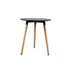 modern small round dining table for indoor outdoor in white black color