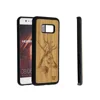 Genuine Bamboo Cherry Wood Hard PC Back Cover Laser Carving Wooden Phone Shell for Samsung S8