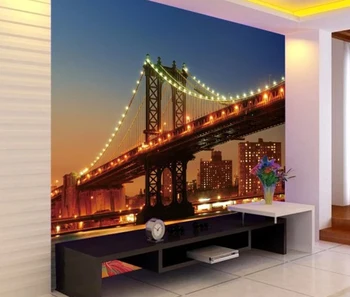 美しいニューヨーク市ブルックリン橋夜景写真カスタム壁紙の壁画寝室のインテリア Buy 風景写真カスタム壁紙 ニューヨーク市壁紙 ブルックリンブリッジ Cusom 壁紙 Product On Alibaba Com