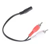 3.5mm Stereo Female To 2 Male RCA Jack Adapter 1/8'' Y Audio Cable Splitter Universal
