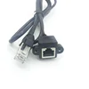 1meter 8Pin RJ45 Cable Male to Female Screw Panel Mount Ethernet LAN Network 8 Pin Extension Cable