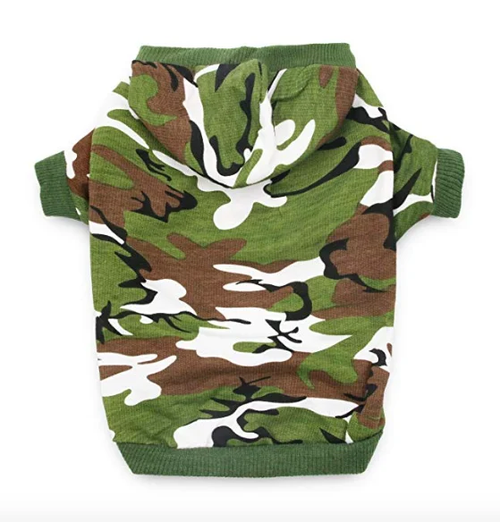 pink camo dog hoodie