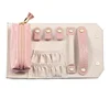 Wholesale Jewelry Travel Roll Bag Leather Jewelry Organizer Necklaces Rings Display Case