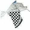 10m Black & White Chequered Bunting Flag Banner for Race Car Party,Sport Events,Kids Birthday