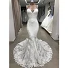 Latest Designs Elegant Satin Mermaid Fashion Wedding Gown
