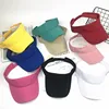 Summer adjustable sports cap, wholesale visor hat, colorful sun visor cap