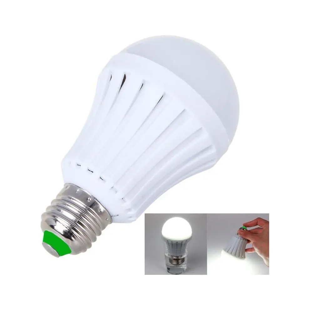 Outdoor High Power 12 Volt 9W 12W E27 B22 Base Emergency Rechargeable Led  Bulb