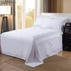 Any size 100% cotton white sateen 40s*40s 250tc hotel or home bed sheet flat sheet