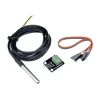 DS18B20 Temperature Sensor Module Kit Waterproof 100CM Digital Sensor Cable Stainless Steel Probe Terminal Adapter For Ard uino
