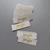2019 custom gold thread logo for clothing main woven label