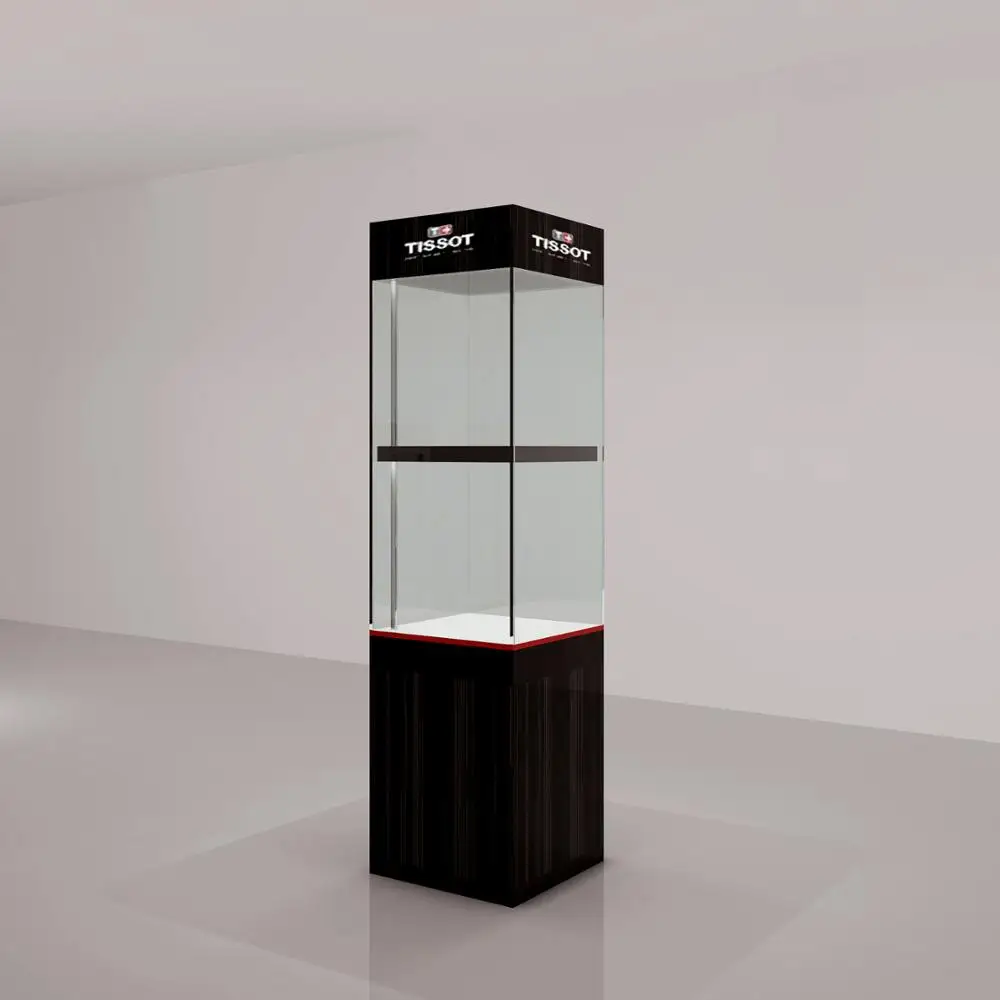 2019 hot sale customized  glass cabinet with LED strip lights,modern glass display cabinet
