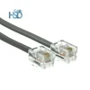 24AWG RJ11 Telephone Patch Cord 6P4C Multi Core Straight Modular Cable With Crystal Head Indoor