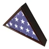 Cherry Finish National Wood Funeral Flag Display Case for American Veteran Burial Flag 5' x 9.5'