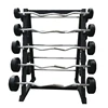 China wholesale fitness equipment different weight fixed straight EZ curl rubber barbell