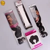 Sinicline hair extension packaging plastic with printed paper card insert