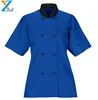 Bright color chef working wear jackets and coat with turn down collar for chef working wear uniforms