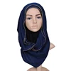 High Quality Fashion Custom Cotton Plain Instant Muslim Women Chain Hijab Scarf Shawl