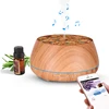 APP Remote Control Bluetooth Aroma Diffuser Wood Grain Essential Oil Diffuser For Aromatherapy