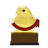 High quality gold eagle trophy custom shape bird metal trophy