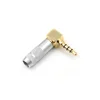 Silver Stereo 3.5mm 4 Pole 90 Degree Repair Headphone Jack Plug Cable Solder High End product