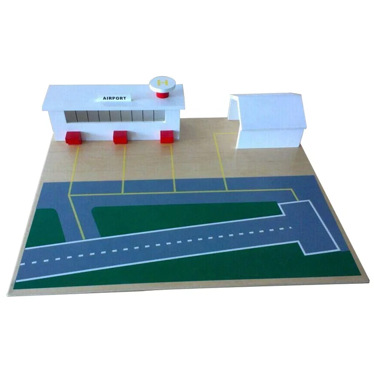 Wholesale Kids Pretend Play Wooden Toy Airport Set Educational Children