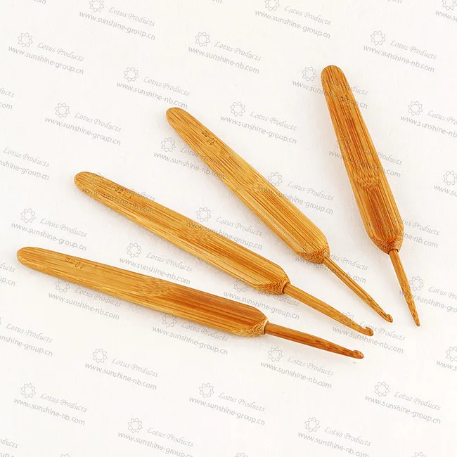 High Quality Crochet Hook With Bamboo Handle Knitting Needle Crochet