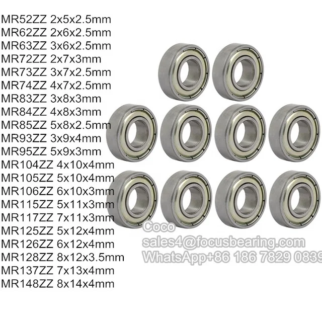 Deep Groove Roulement à billes ZZ 2RS Diverses Tailles 6000 ~ 6921 Series Miniature Roulement