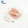 Rose Gold Custom Metal 50x20mm 50pcs/box Large Size Wide Paper Clips Bookmark On Promotion