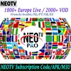 Neotv pro IPTV Arabic Europe French Italian stream Live TV Code IPTV 1800+4k Full HD Channel Reseller Pannerl IPTV Code