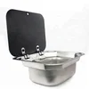 Stamping Integrated Molding RV Camper Stainless Steel Hand Wash Basin Kitchen Sink with Lid
