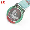 High quality custom round shaped metal medals with ribbon