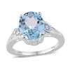 Statement Ring 925 Sterling Silver Oval Sky Blue Topaz Gift Jewelry for Women Size 7 Ct 2.3