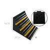 geelian 240*160*220mm yellow reflective stripe rubber truck wheel chock with ring