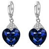 27656 Xuping love heart cz dangle earring rhodium plated accesorios plata color de moda mujeres aretes fashion jewelry