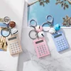 Hot sale Korea cute cookies shape calculator computer keychain chain ring for easy carrying